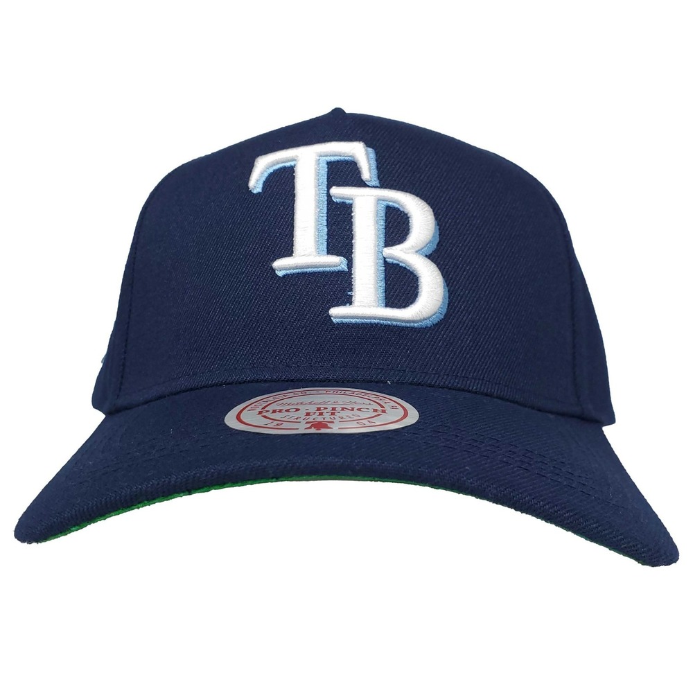 Tampa Bay Devil Rays Mitchell & Ness MLB Pro Fit Snapback Hat Cap 3D Logo NWT